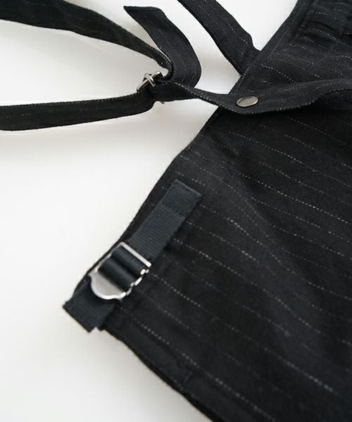 YOKO SAKAMOTOヨーコサカモトMECHANIC-PANTS(YS-25AW-57/BLACK)サスペンダーワイドパンツ 