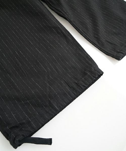 YOKO SAKAMOTO ヨーコサカモト BEACH CLOTH WIDE PANTS [BLACK] YS