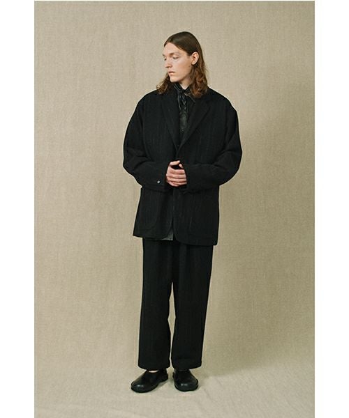 YOKO SAKAMOTO / ヨーコサカモト OVERSIZED JACKET [STRIPE] ウール