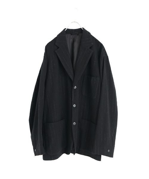 YOKO SAKAMOTO / ヨーコサカモト OVERSIZED JACKET [STRIPE] ウール