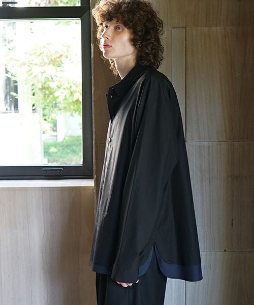 VU / ヴウlayered basic shirt [BLACK×NAVY］vu-sht-009