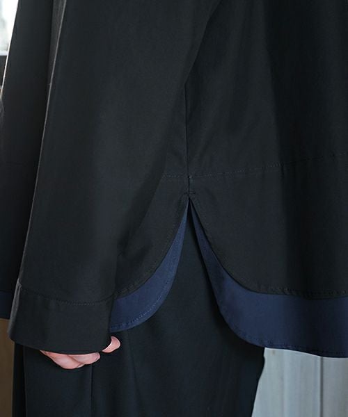 VU / ヴウlayered basic shirt [BLACK×NAVY］vu-sht-009