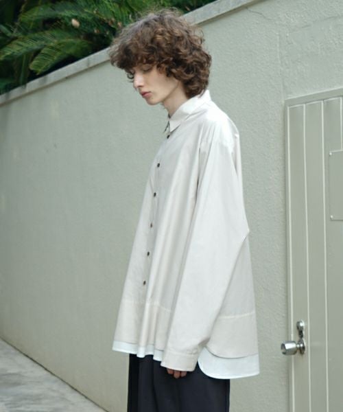 VU / ヴウlayered basic shirt [OFF BEIGE×OFF WHITE］vu-sht-009