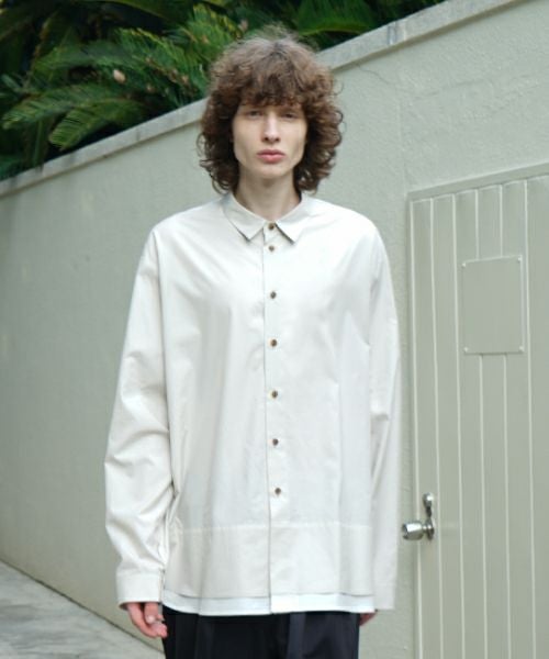 VU / ヴウlayered basic shirt [OFF BEIGE×OFF WHITE］vu-sht-009