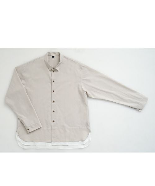 VU / ヴウlayered basic shirt [OFF BEIGE×OFF WHITE］vu-sht-009