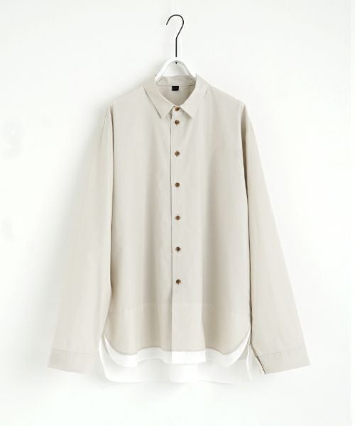VU / ヴウlayered basic shirt [OFF BEIGE×OFF WHITE］vu-sht-009