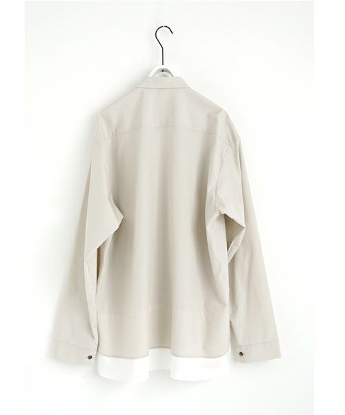 VU / ヴウlayered basic shirt [OFF BEIGE×OFF WHITE］vu-sht-009