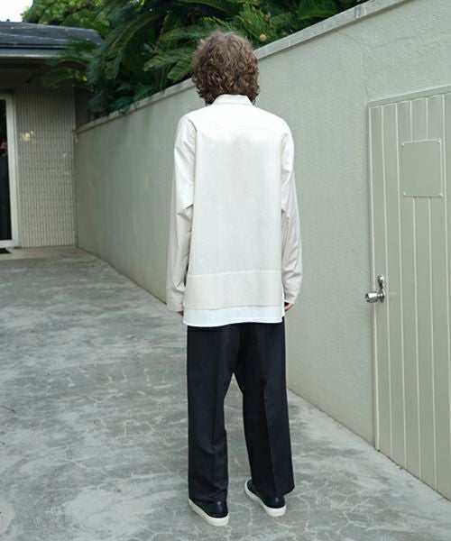 VU / ヴウlayered basic shirt [OFF BEIGE×OFF WHITE］vu-sht-009