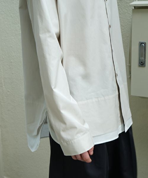 VU / ヴウlayered basic shirt [OFF BEIGE×OFF WHITE］vu-sht-009