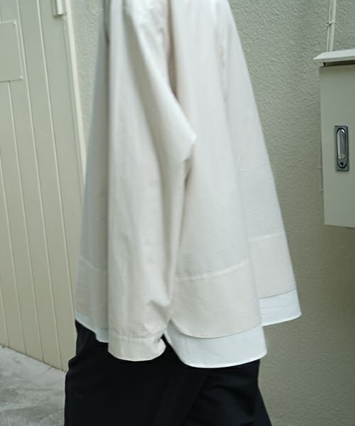 VU / ヴウlayered basic shirt [OFF BEIGE×OFF WHITE］vu-sht-009