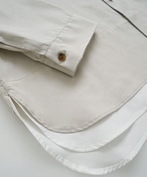 VU / ヴウlayered basic shirt [OFF BEIGE×OFF WHITE］vu-sht-009