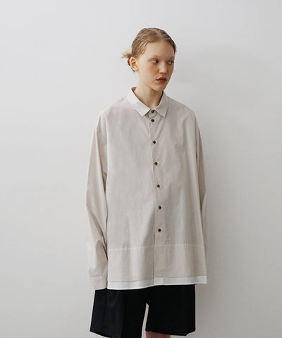 VU / ヴウlayered basic shirt [OFF BEIGE×OFF WHITE］vu-sht-009