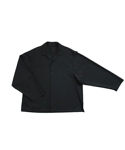 VU / ヴウopen collar over shirt [BLACK］vu-sht-010