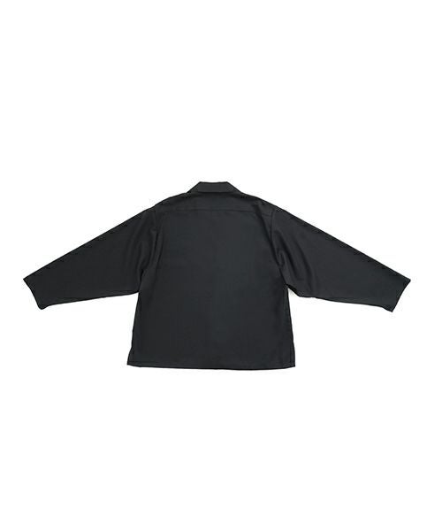 VUm ヴウエム open collar over shirt [BLACK］vu-sht-010