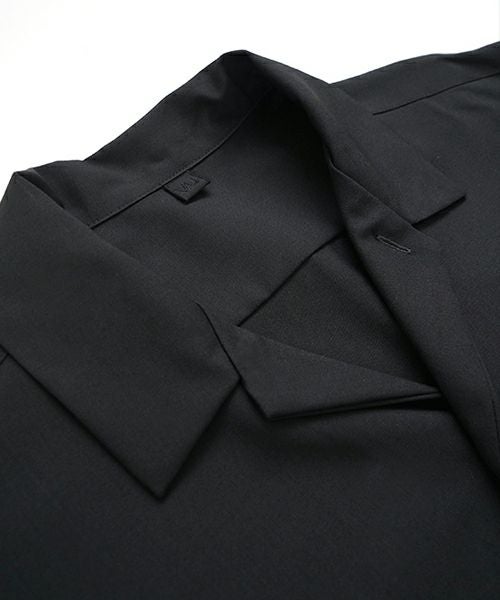 VU / ヴウopen collar over shirt [BLACK］vu-sht-010