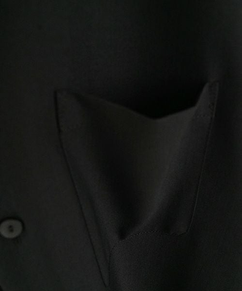 VU / ヴウopen collar over shirt [BLACK］vu-sht-010