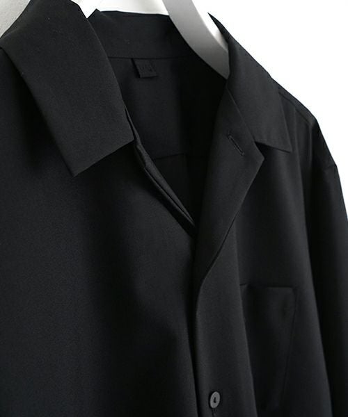 VU / ヴウopen collar over shirt [BLACK］vu-sht-010