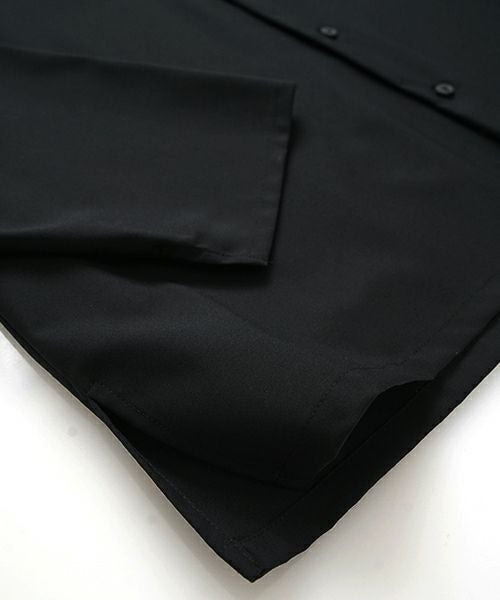 VU / ヴウopen collar over shirt [BLACK］vu-sht-010