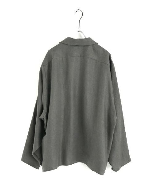 VU / ヴウopen collar over shirt [GREIGE］vu-sht-010