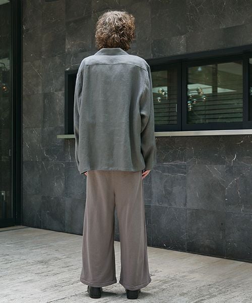 VU / ヴウopen collar over shirt [GREIGE］vu-sht-010