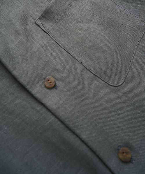 VU / ヴウopen collar over shirt [GREIGE］vu-sht-010