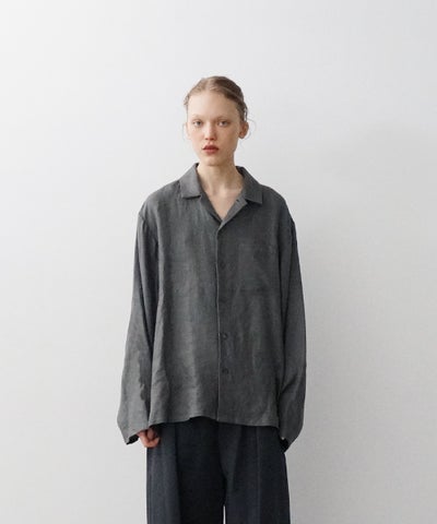VU / ヴウopen collar over shirt [GREIGE］vu-sht-010