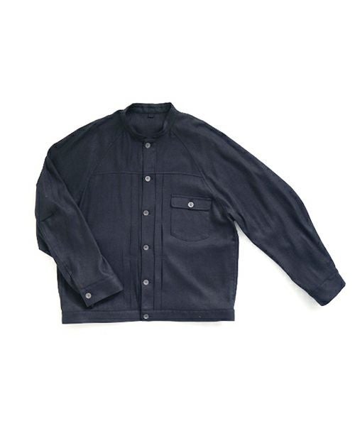VU / ヴウdenim stand collar work jakect [DEEP BLUE] vu-blu-008