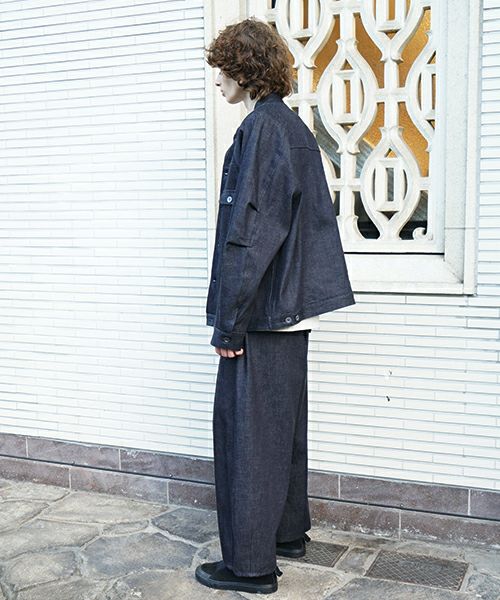 VU / ヴウdenim stand collar work jakect [DEEP BLUE] vu-blu-008