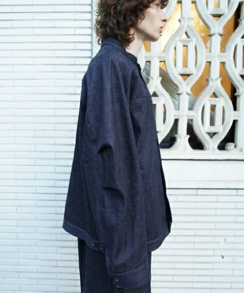 VU / ヴウdenim stand collar work jakect [DEEP BLUE] vu-blu-008