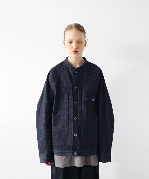 VU / ヴウdenim stand collar work jakect [DEEP BLUE] vu-blu-008