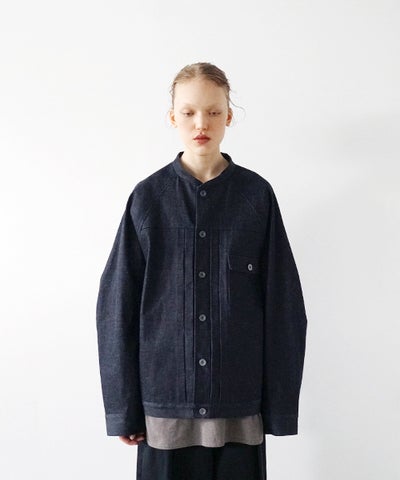 VU / ヴウdenim stand collar work jakect [DEEP BLUE] vu-blu-008