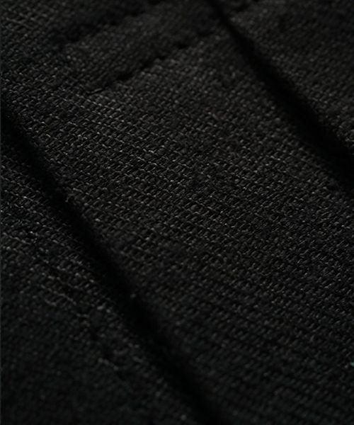 VU / ヴウstand collar work jakect silk linen [BLACK] vu-blu-008