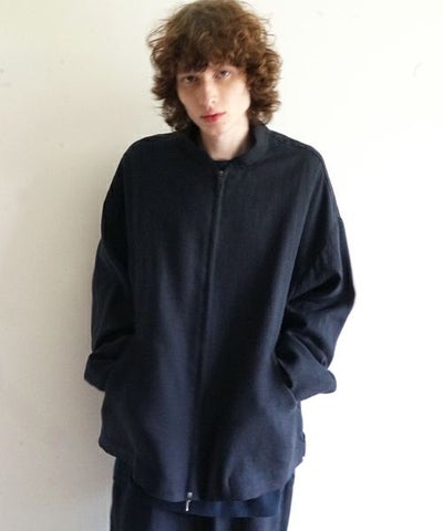 VU / ヴウzip stand collar blouson linen [NAVY] vu-blu-009