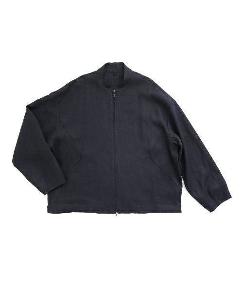 VU / ヴウzip stand collar blouson linen [NAVY] vu-blu-009