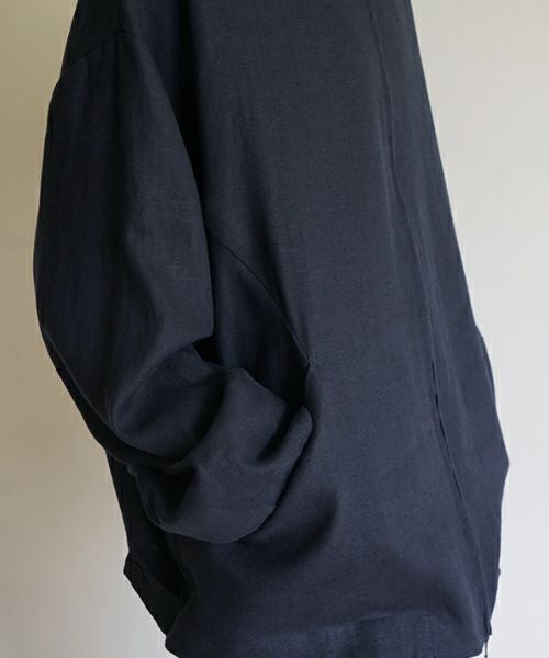 VU / ヴウzip stand collar blouson linen [NAVY] vu-blu-009