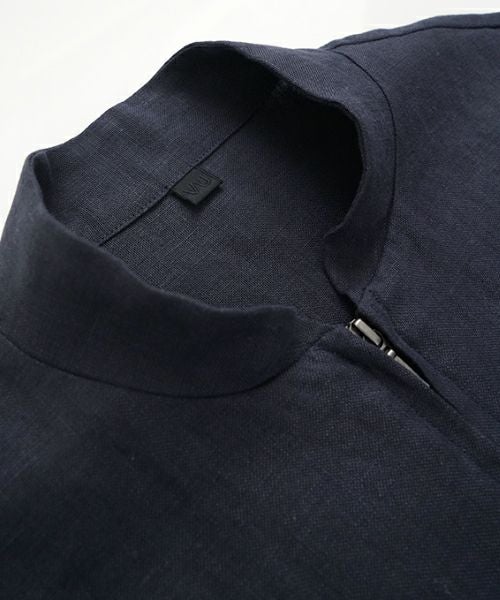 VU / ヴウzip stand collar blouson linen [NAVY] vu-blu-009
