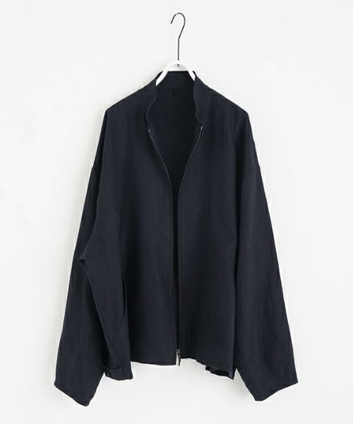 VU / ヴウzip stand collar blouson linen [NAVY] vu-blu-009