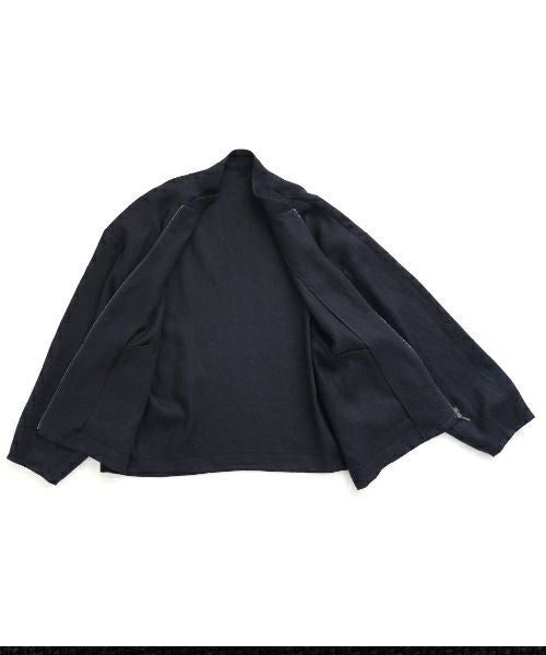 VU / ヴウzip stand collar blouson linen [NAVY] vu-blu-009
