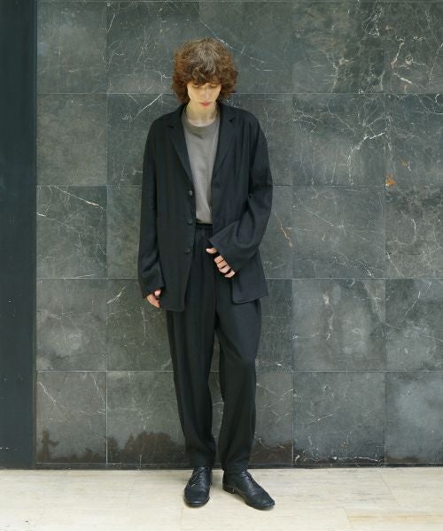 VU / ヴウ 3 button Jacket silk linen [BLACK] vu-jkt-008