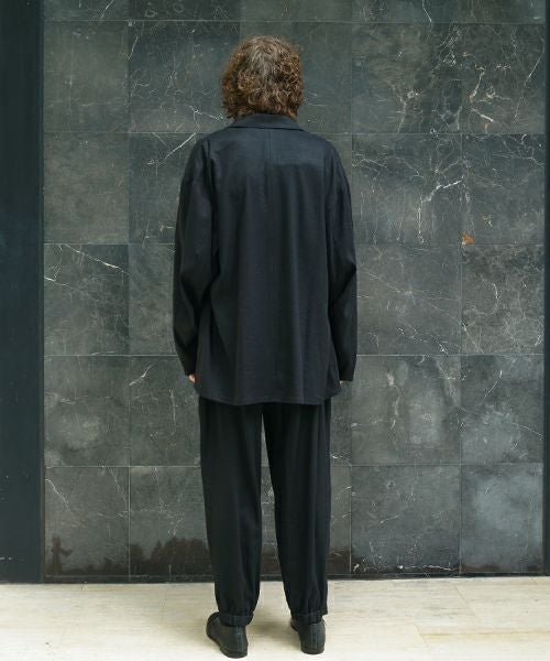 VU / ヴウ 3 button Jacket silk linen [BLACK] vu-jkt-008