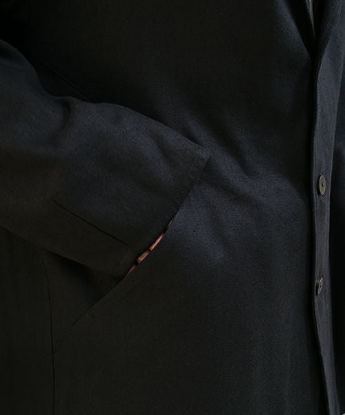 VU / ヴウ 3 button Jacket silk linen [BLACK] vu-jkt-008