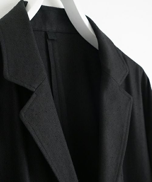 VU / ヴウ 3 button Jacket silk linen [BLACK] vu-jkt-008