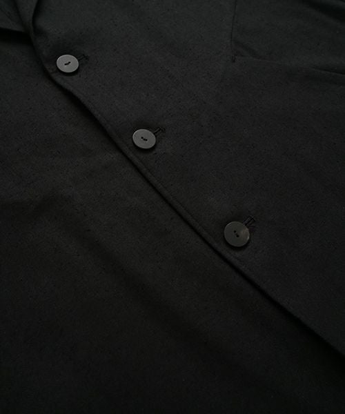 VU / ヴウ 3 button Jacket silk linen [BLACK] vu-jkt-008