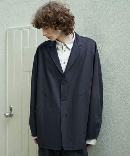 VU / ヴウ 3 button Jacket cotton silk linen [NAVY] vu-jkt-008