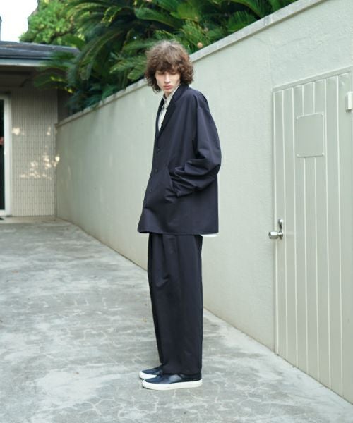 VU / ヴウ 3 button Jacket cotton silk linen [NAVY] vu-jkt-008