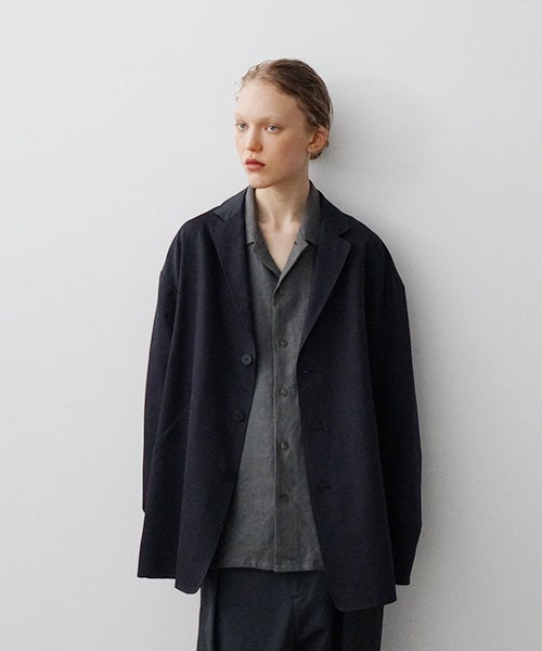 VU / ヴウ 3 button Jacket cotton silk linen [NAVY] vu-jkt-008