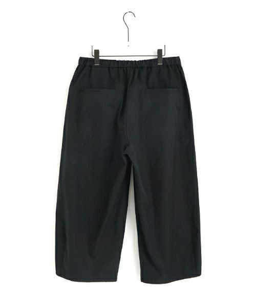 VU / ヴウtuck wide cropped pants finx cotton [BLACK] vu-pnt-012