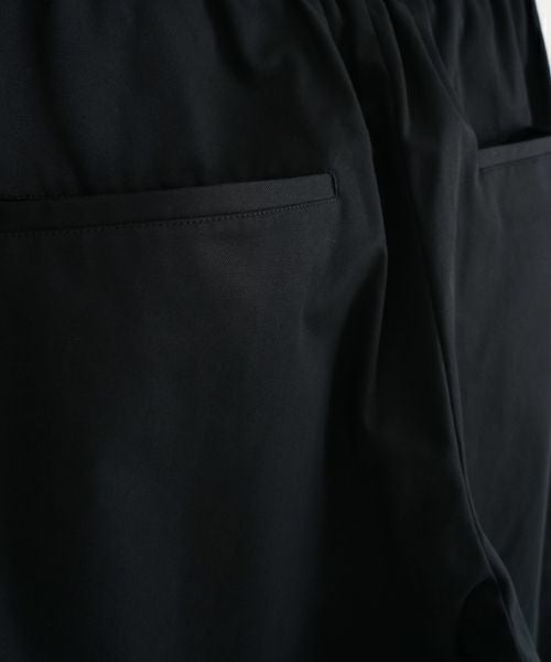 VU / ヴウtuck wide cropped pants finx cotton [BLACK] vu-pnt-012