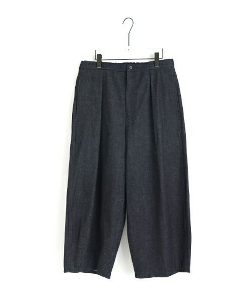 VU / ヴウdenim tuck wide cropped pants [DEEP BLUE] vu-pnt-012
