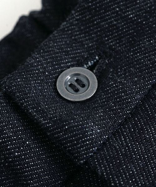 VU / ヴウ Tuck Wide Cropped Pants Selvedge Denim [DEEP BLUE